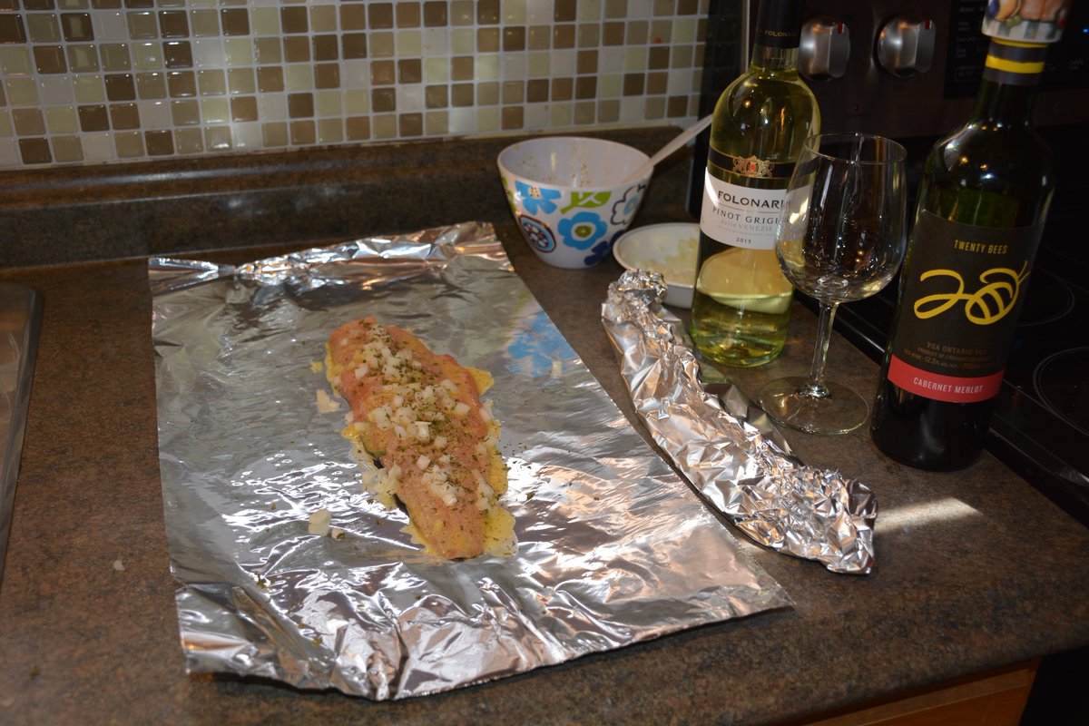 GarryLabelle's tweet image. Good Friday, Cooking up Splake on the BBQ