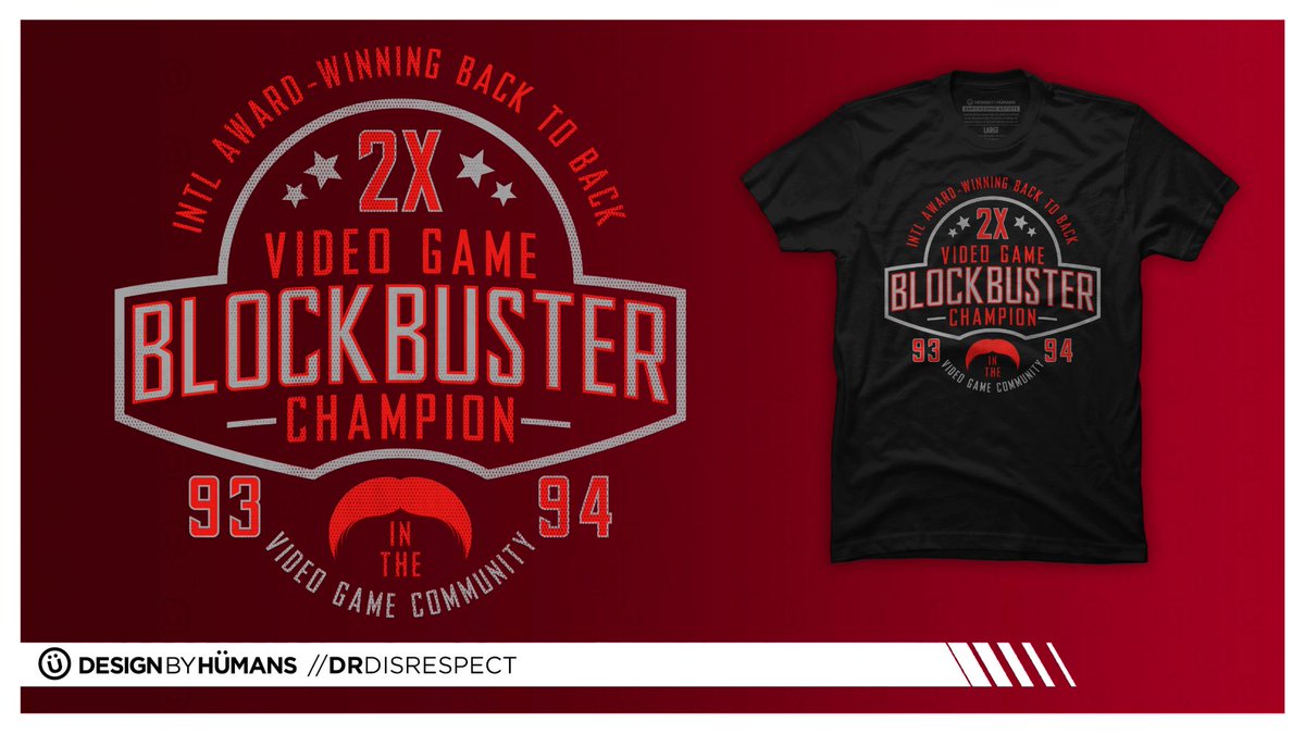 artilleri Kamp Scan Dr Disrespect on Twitter: "Official Two-time, 93-94 Blockbuster Video Game  champion shirt has officially been released. Believe in yourself.  https://t.co/qOs2F86BmD https://t.co/9IIL6ggadm" / Twitter
