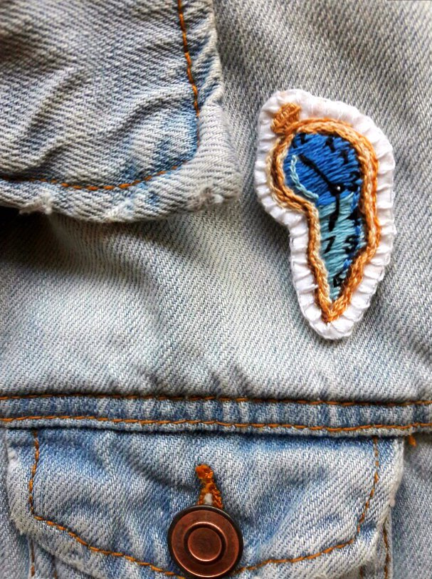 AlteriorMaker's tweet photo. Late night stock update! Melting time with Dali is v fitting #TrashMagic #SalvadorDali #Etsy #Embroidery #surrealism https://t.co/wjkIt3h30u https://t.co/74p4nQHp3G