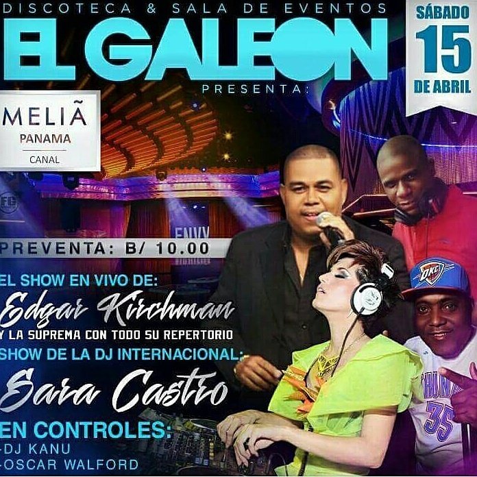 No te lo pierdas este Sabado 15 de Abril el Galan de la Salsa Edgar Kirchman y la Suprema de Panamá en Hotel MELIA PANAMA CANAL.