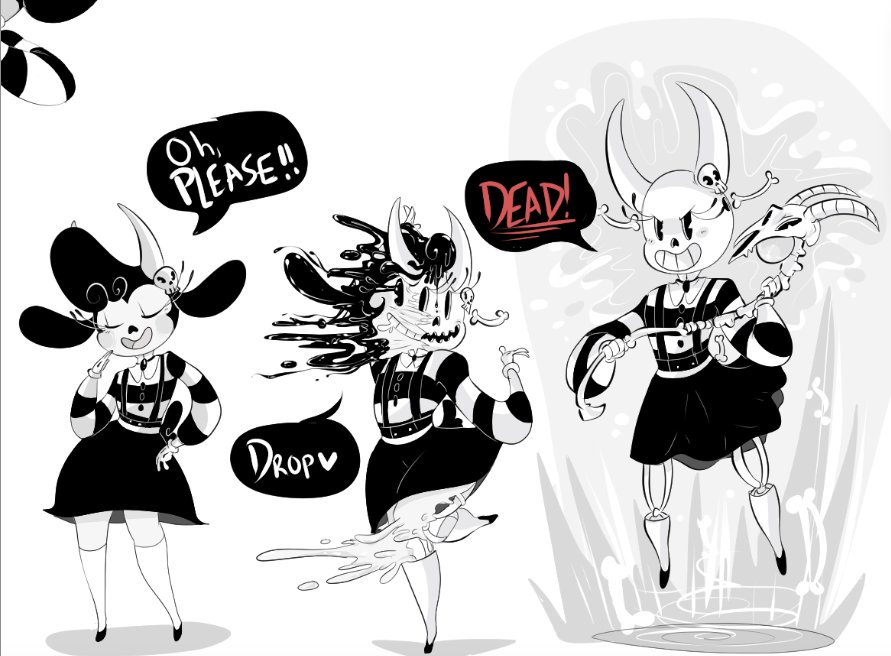 SINCE ALOT OF YA LIKE LOLLY, HERE IS HER DOING HER LITTLE ABILITY, she becomes a freaking skeleton, idk necromancer powers