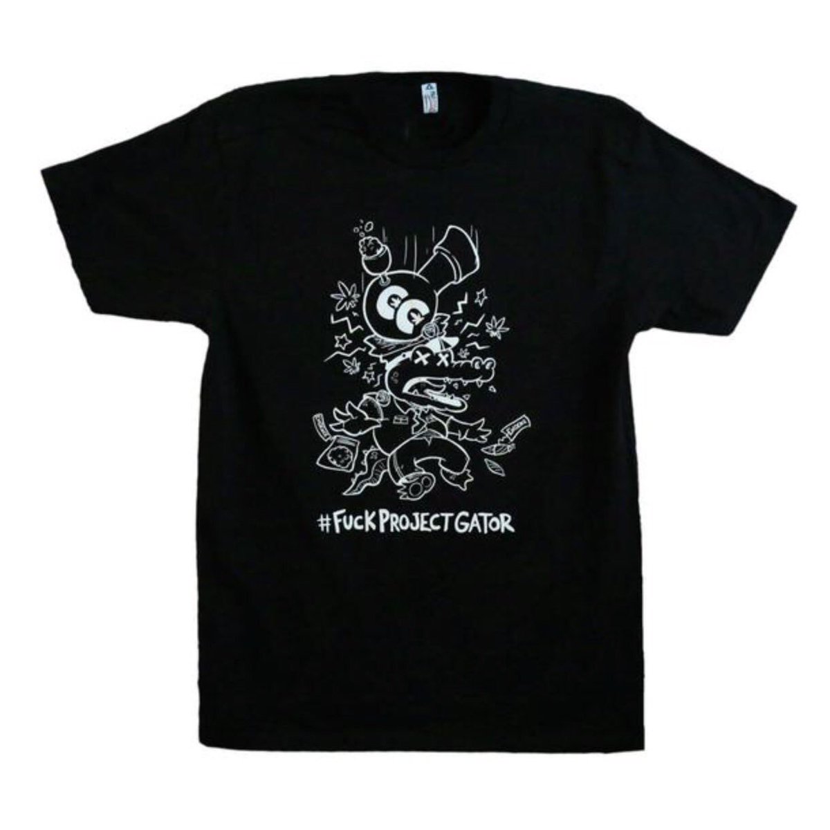 CannabisCulture's tweet photo. A Project Gator t-shirt is great to express frustration with continued arrests. 15% OFF on https://t.co/U5tTWNsKhl #fuckprojectgator https://t.co/lLNEHvZbAg