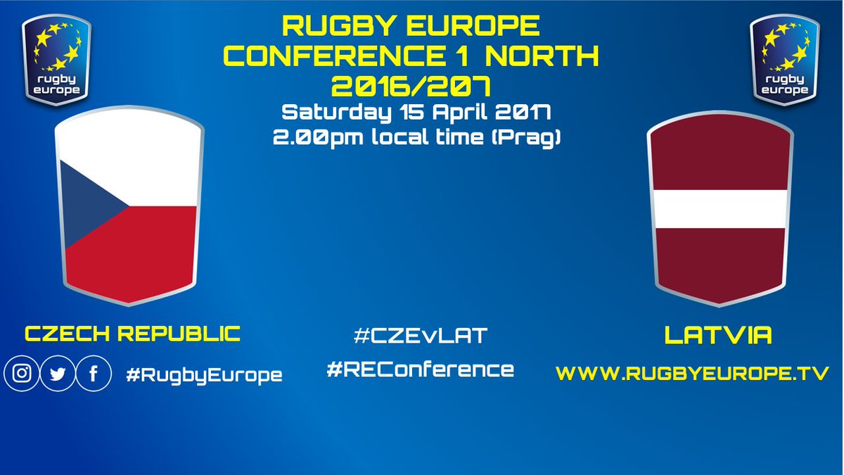 rugby_europe's tweet photo. #RugbyEurope #REConference1 North 2017 - #CzechRepublic will face @LatviaRugby to secure its leadership. #Livestream https://t.co/VbpRwywdSM https://t.co/S1I4ufQEvg