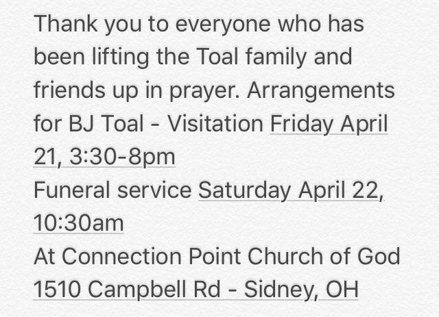 TroyChristianSc's tweet photo. Thank you to everyone who has been lifting the Toal family and friends up in prayer. https://t.co/LchFQipaez