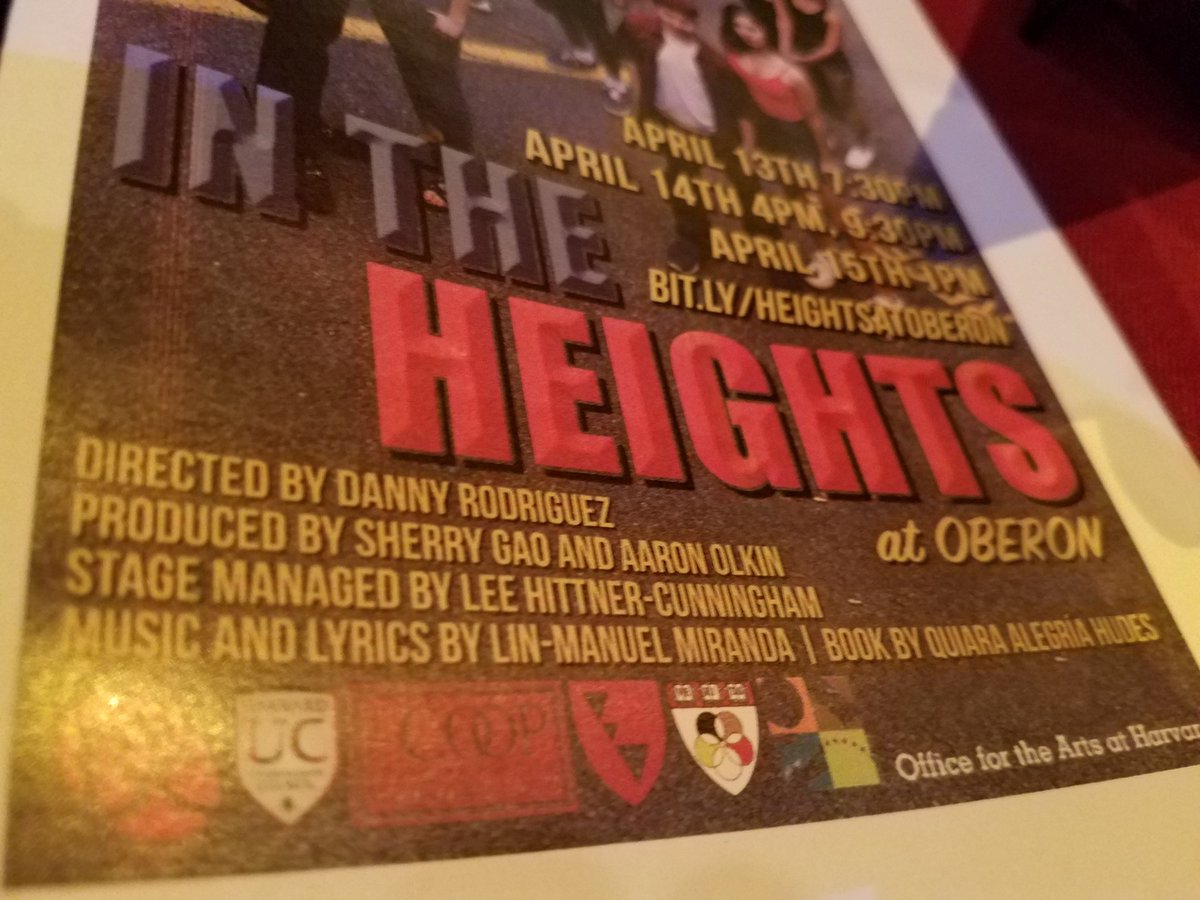 dscunningham's tweet photo. Just sayin', I like seeing my kid's name next to that of @Lin_Manuel on a theatre program. Plus, the performance is BRILLIANT https://t.co/OjpBAMbah8