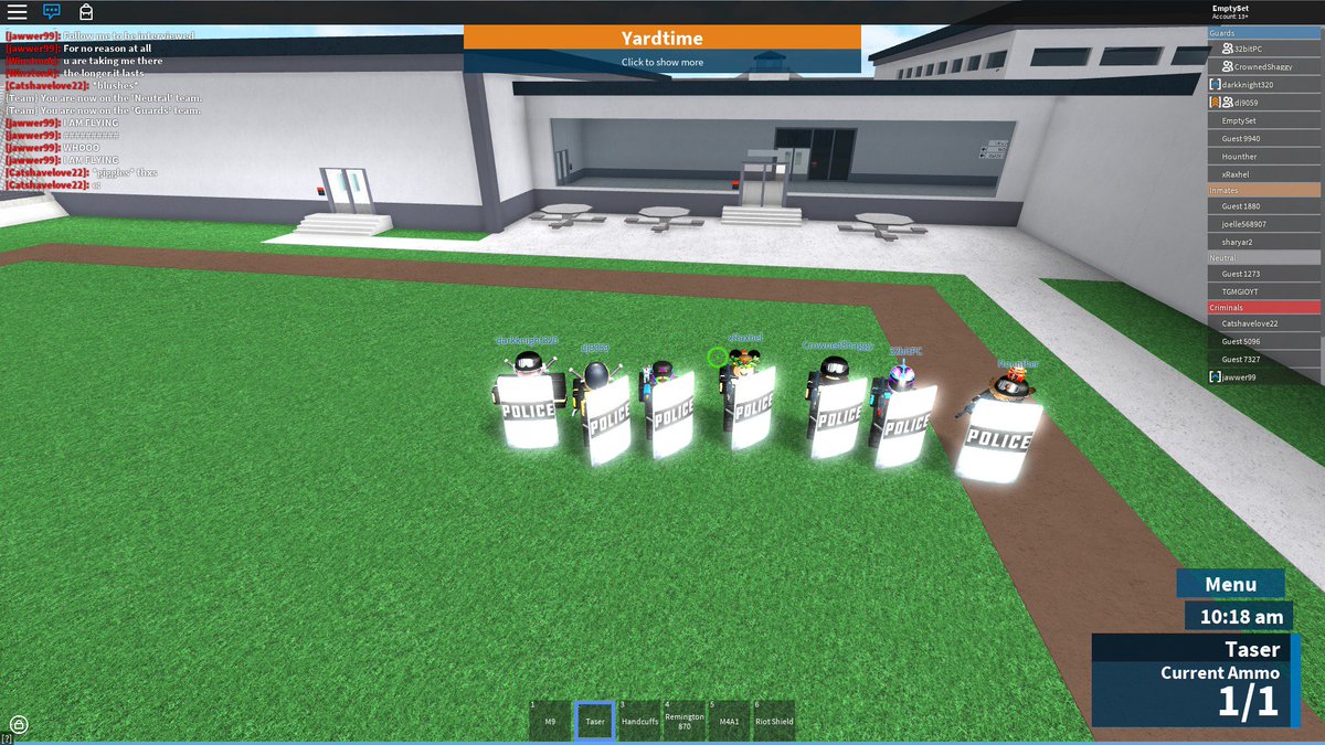 Empty Set On Twitter When You Take Over A Prison Life Server - roblox keyboard prison life