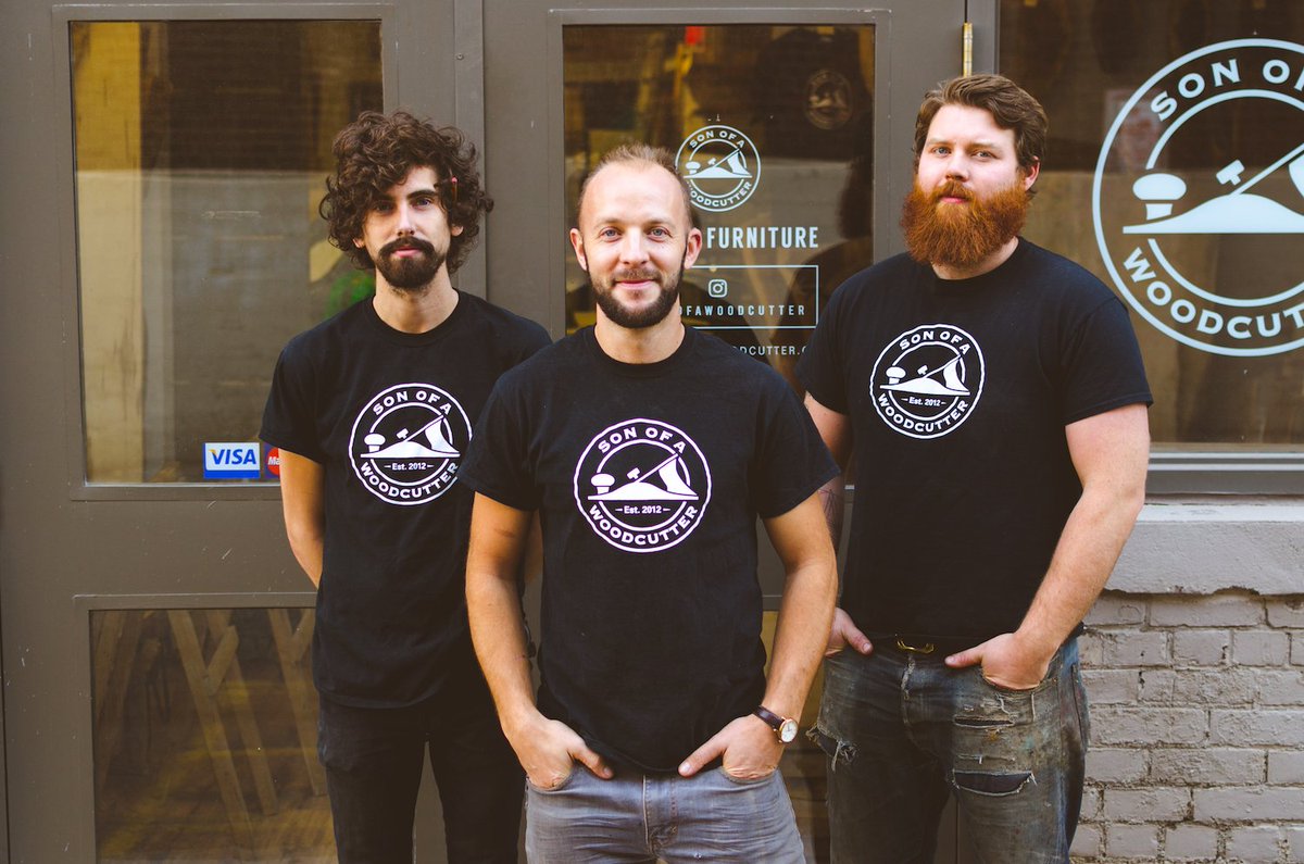 AQuarterYoung's tweet photo. .@sonofwoodcutter says the brand was, "born out of a need & then I realized how much I love woodwork." More: https://t.co/ZEKpkLN7X0 #SOAWC https://t.co/VvdtoGg7wF