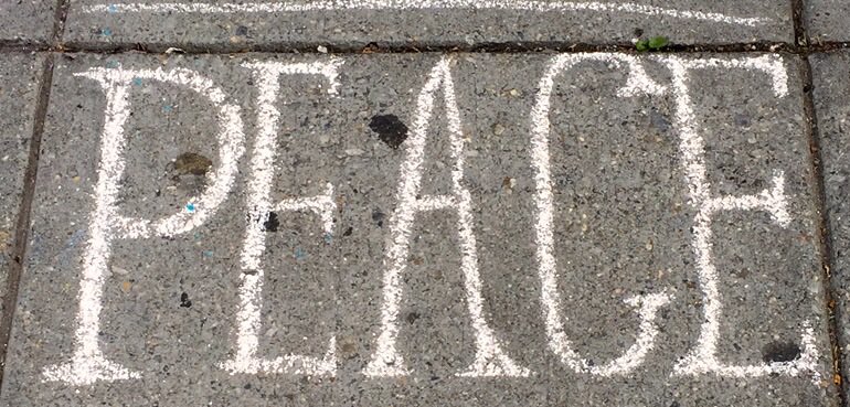 chalk4peace's tweet photo. @UN @UNDP4Youth @galaxy4peace @PeaceDay @PeaceJam @busboysandpoets @ringostarrmusic Peace. #chalk4peace #drawtheworldtogether https://t.co/N9Q4H8fRob