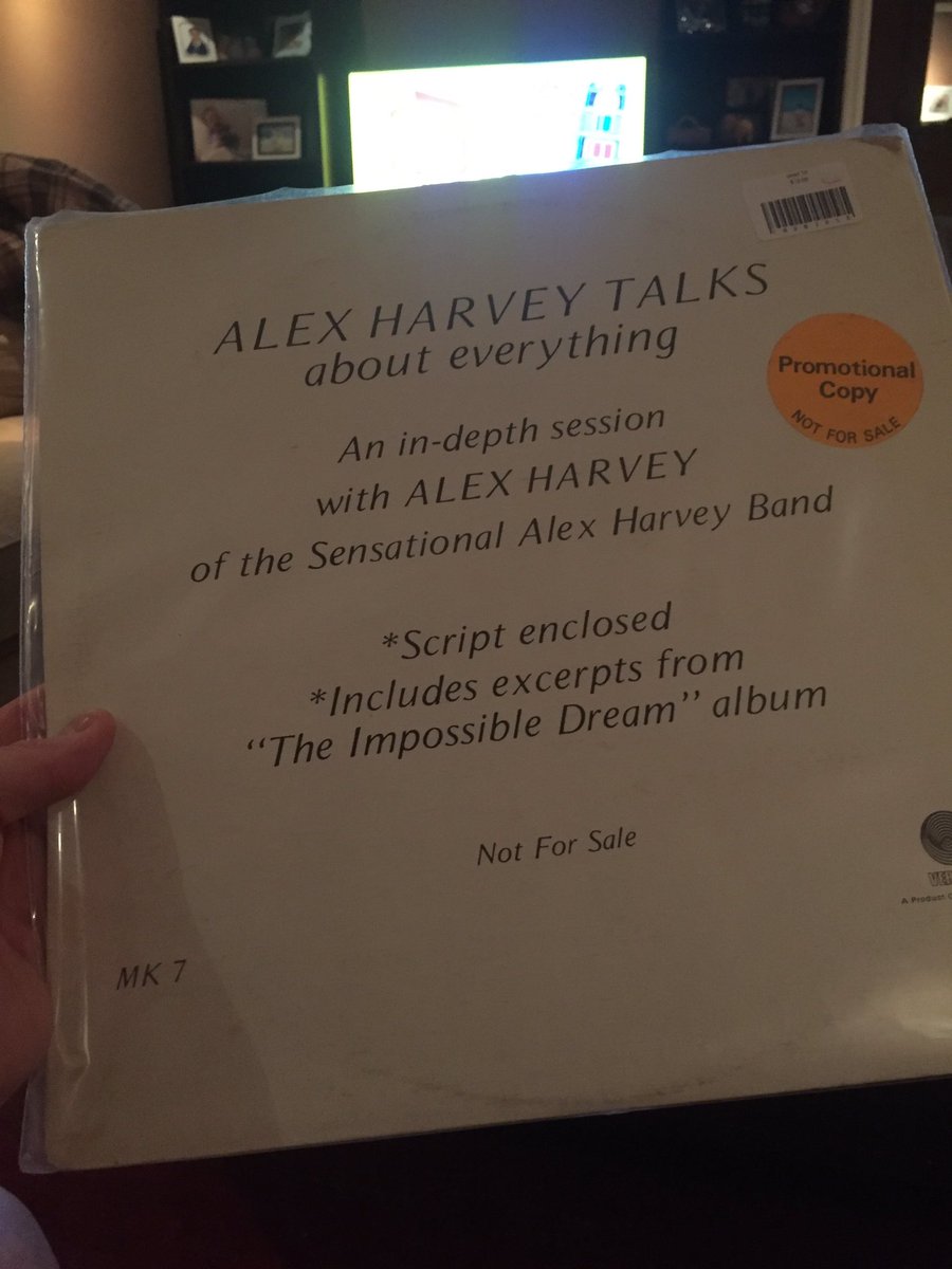 DanteFlorence's tweet photo. Current mood: listening to rare promo vinyl interview of Alex Harvey from 1974
#VamboRools https://t.co/dmHcNe0Z9K
