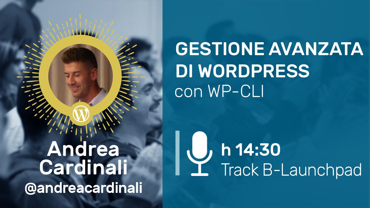 "Gestione avanzata di WordPress con WP-CLI" - <a href="/andreacardinali/">Andrea Cardinali</a> (Video) #wctrn <a href="/WordPressTV/">WordPressTV</a> wordpress.tv/2017/04/14/and…