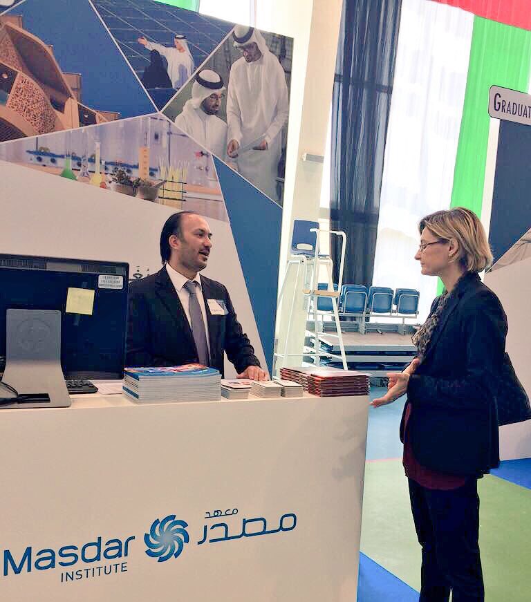 MasdarInst's tweet photo. Visitors at the @PI_UAE #PIOpenDay are showing interest in #MasdarInst’s MSc &amp; PhD programs https://t.co/bkw1w276n5