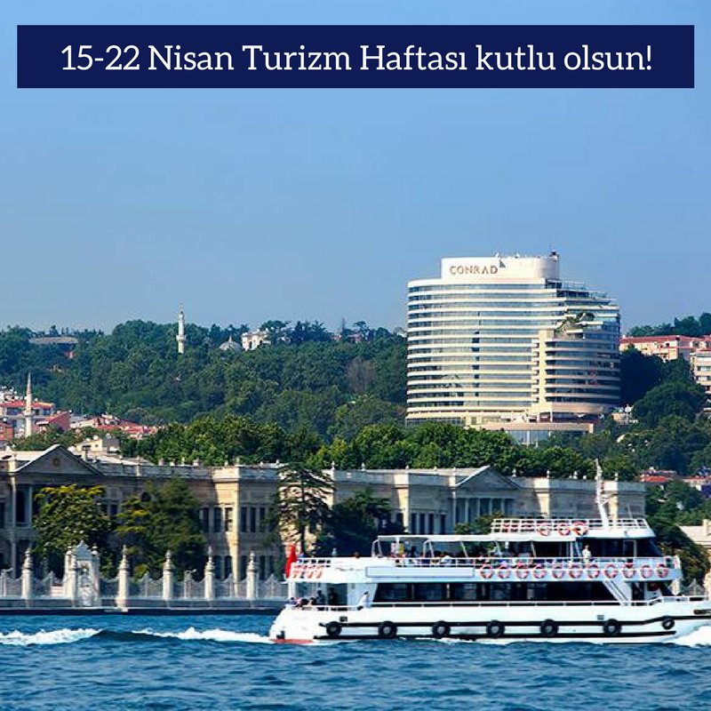 Turizm Haftası bugün başladı! Ekip olarak gururla kutluyoruz. #HappyTourismWeek ✨Proudly celebrating as 'Conrad İstanbul Bosphorus Team'!