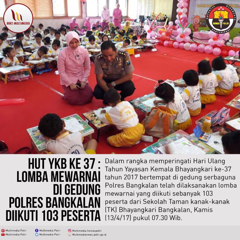 Divisi Humas Polri Pa Twitter Hut Ykb Ke 37 Lomba Mewarnai Di Gedung Polres Bangkalan Diikuti 103 Peserta Polri Read More Https T Co Wntotdog3a Https T Co Cx6igjnhe0
