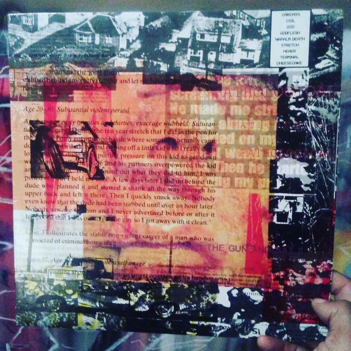 Wordvert's tweet photo. .@CarcassBand @JKBroadrick/#Godflesh @thebugzoo/#GOD #Coil #StretchHeads  #TerminalCheesecake #NapalmDeath https://t.co/yC3m4uXG65