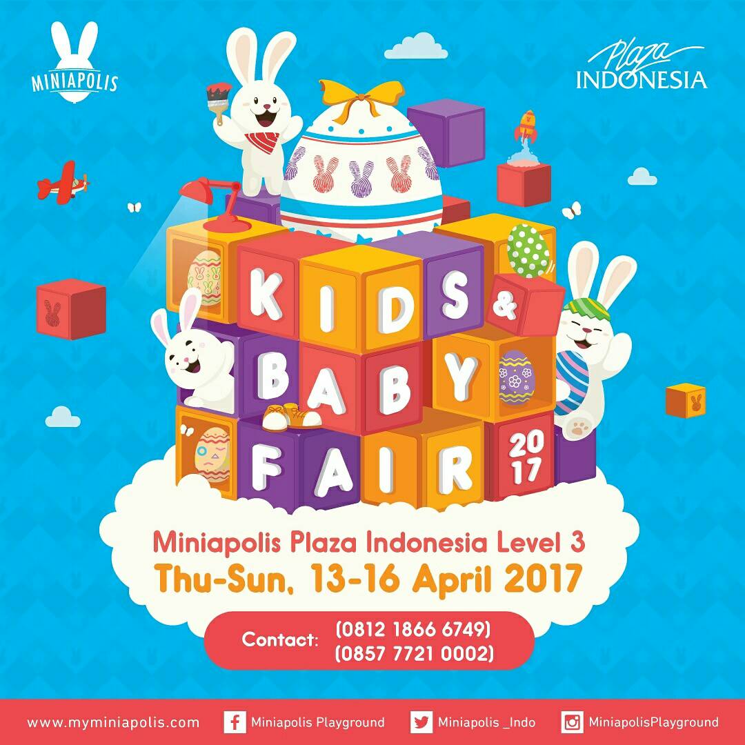 Jakarta: <a href="/Miniapolis_Indo/">Miniapolis</a> Eggstraordinary Crick Adventure Kids &amp; Baby Fair 13-16 April 2017 - 
theurbanmama.com/forum/post/434…