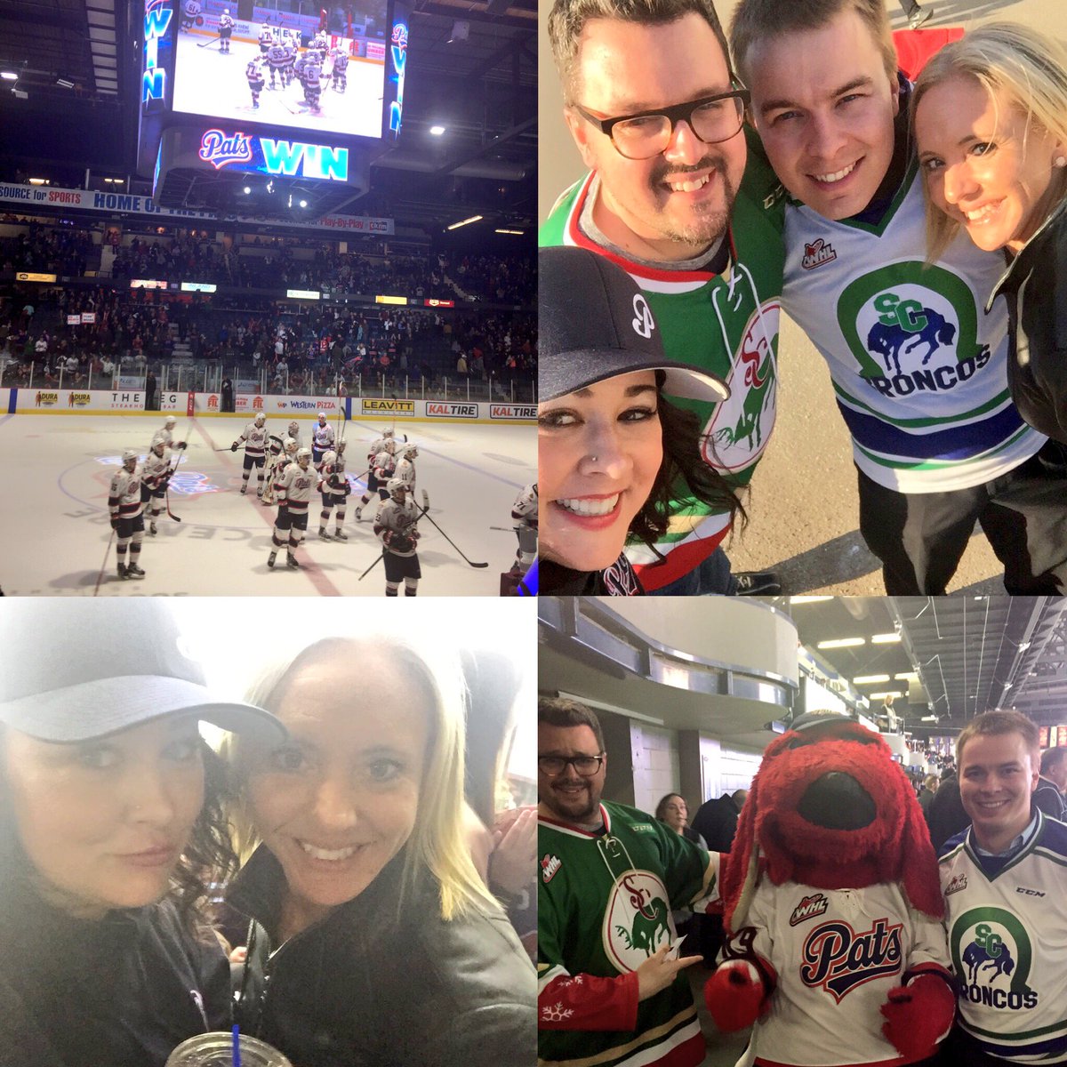 TrinaLeigh77's tweet photo. Great Friday night of hockey with @ryan_switzer @firefly_66 #wegotaseries #WHLPlayoffs  #REGvsSC https://t.co/XVCGg95mqj