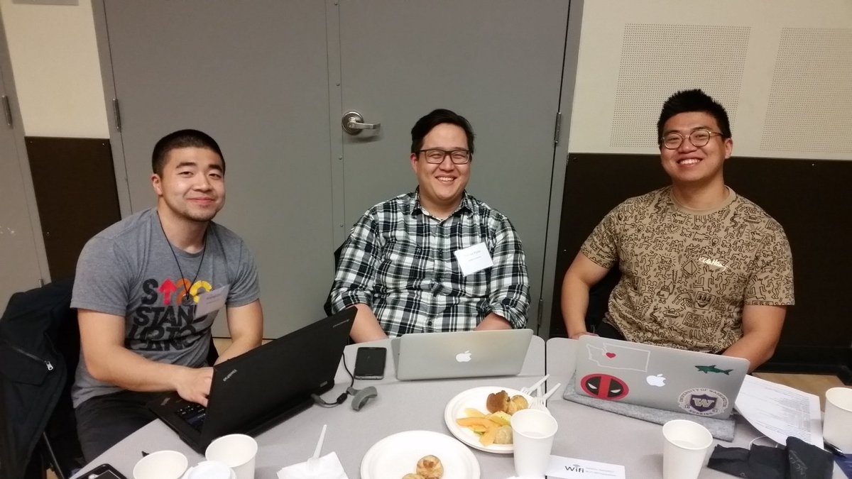 Droid16's tweet photo. Teams are plugging away after dinner and 8+ hours of hacking at Metro Parks Hackathon at the Star Center. #hackathonMPT https://t.co/DMEWlisXxR