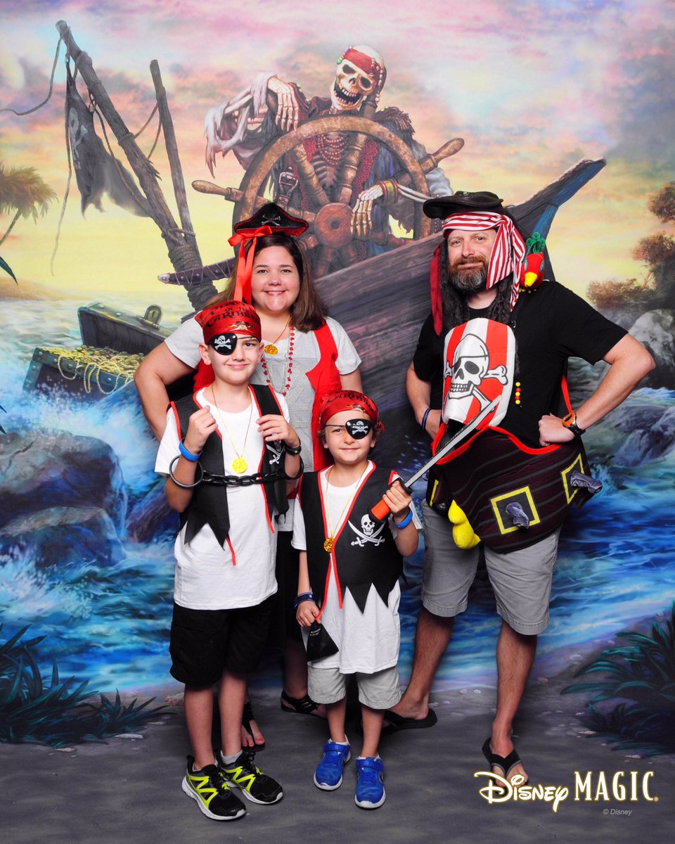 JRelle's tweet image. Argh Matey! A Pirate's Life For Us!  Pirate Nick is WEARING a boat      ON A BOAT-Disney Magic 3/8/17. #PiratesLifeSweepstakes