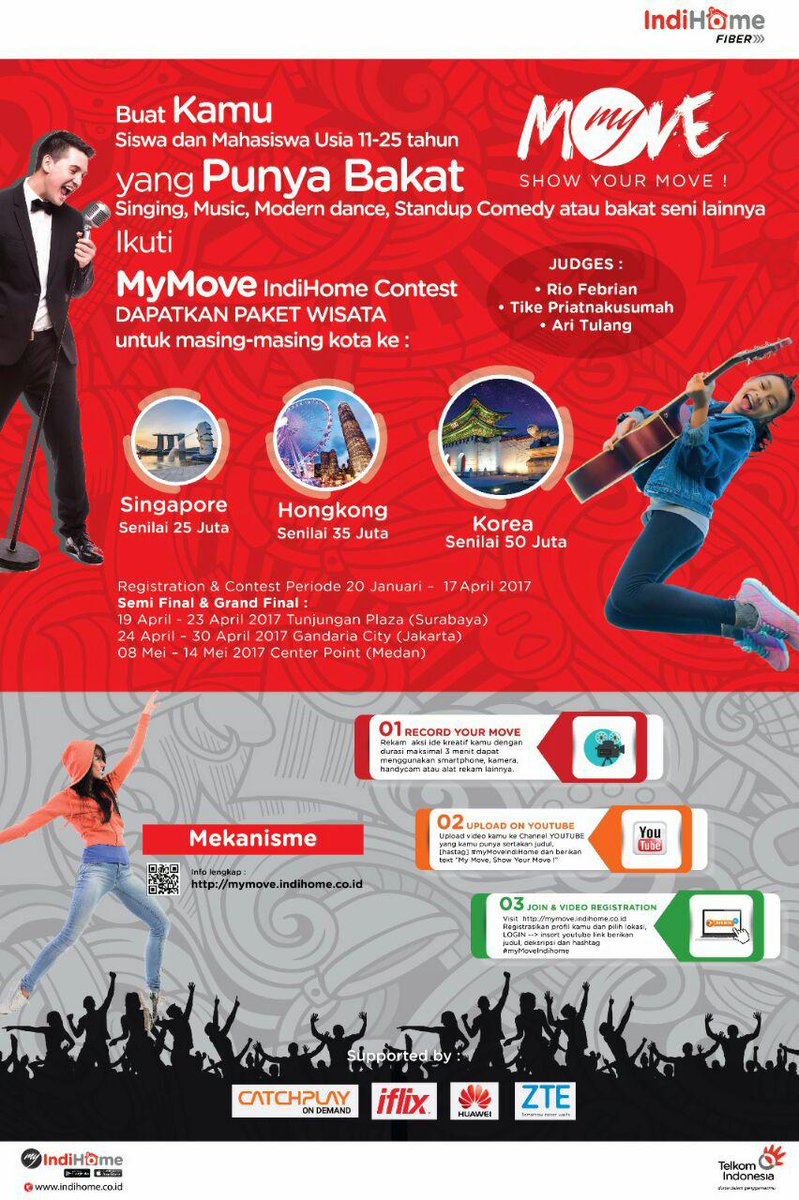 infobdg's tweet photo. Pamerkan bakat dancing, dll di #MyMoveIndiHome Contest. Hadiahnya keren! @TelkomPromo https://t.co/f9tHe1vGNY https://t.co/u8XZVEEJxm