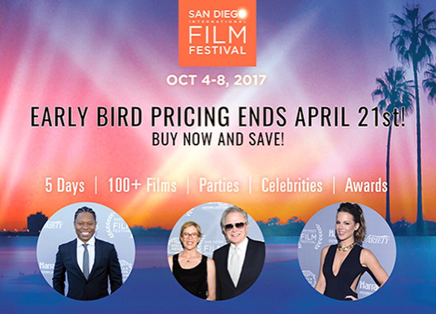 LAST CHANCE to get early bird pricing! 100s of films, parties, celebrities &amp; awards - Buy your pass TODAY! sdfilmfest.com/passes