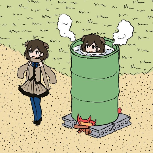 @Dromaius_ せっかくなので全身図と貴重な入浴シーンをどうぞ 