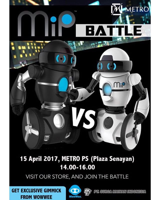 METROdept's tweet photo. Yuk lihat serunya aksi #miprobot by Wowwee battle di #METROdept! Sabtu 15 April 2017 di METRO @plaza_senayan https://t.co/FwIxGu5lrk