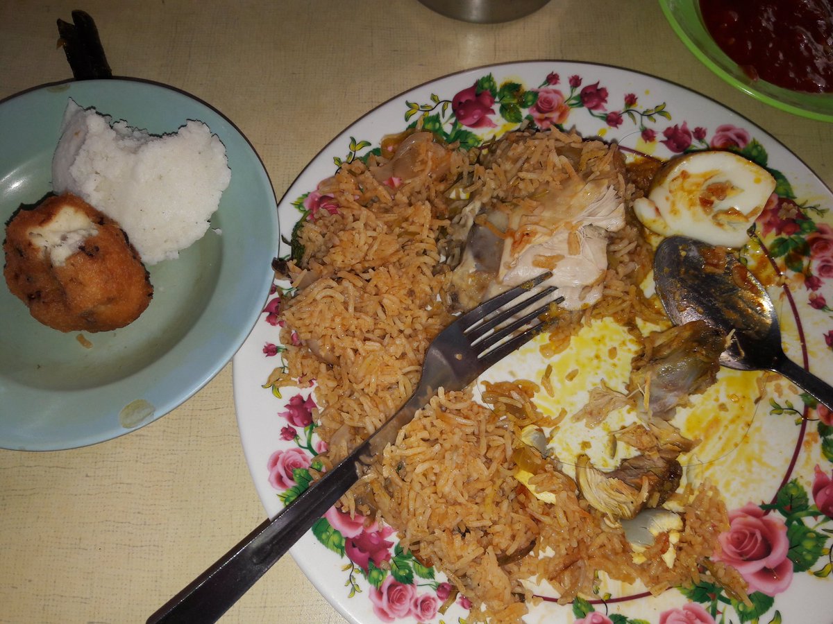 Nasi briyani for breakfas