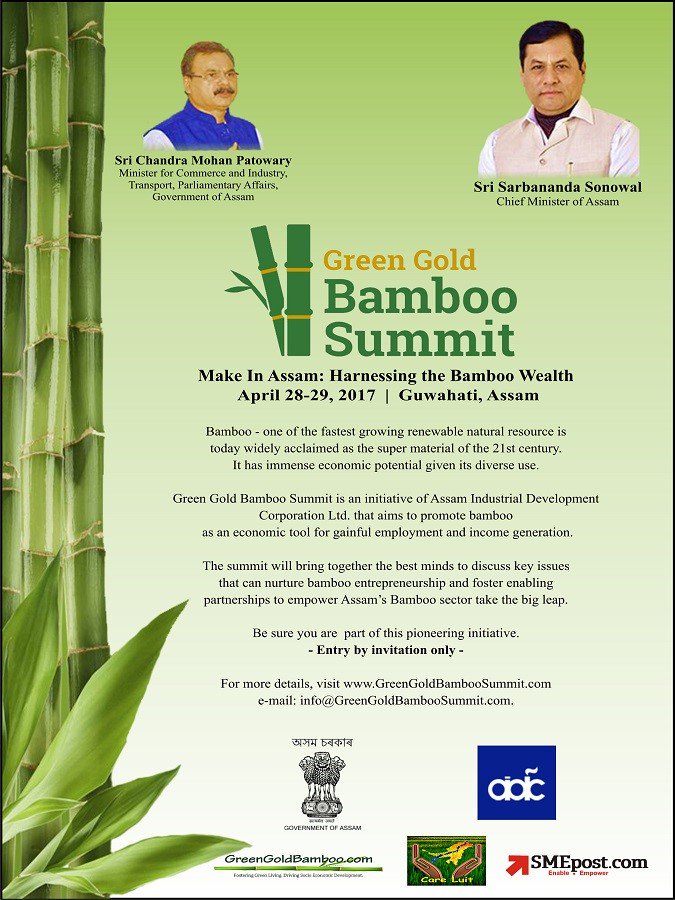 GreenGoldBamboo's tweet photo. Make in #Assam: Harnessing #Bamboo Wealth @GreenGoldSummit 2 drive #sustainableDevelopment  #sustainableINFRA @MarianaHugSilva @WBG_Climate https://t.co/wSD8p5zqFs