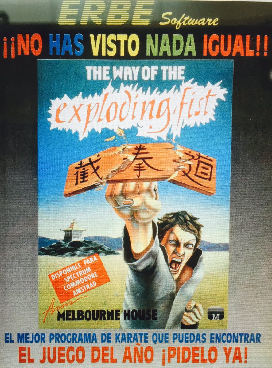 Chunitin's tweet image. Nadie podía resistirse a estos lanzamientos multiplataforma. #1985 #ExplodingFist Hubo mucho antes de Street Fighter 😊 @orgullogamer