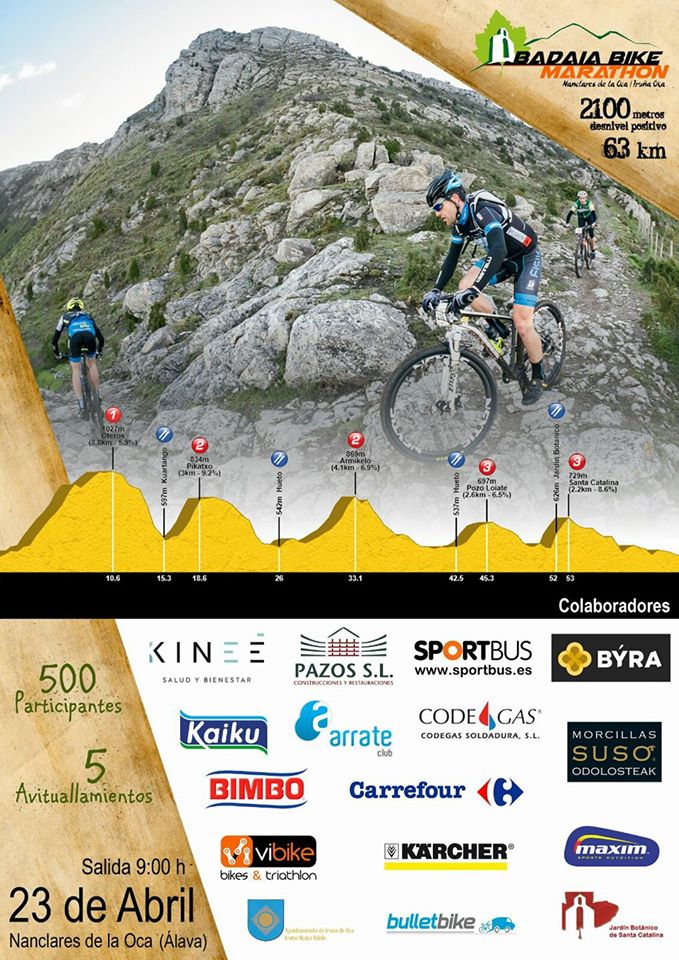 ananaturismo's tweet photo. El próximo 23 de abril se celebra en Iruña de Oca el Badaia Bike Marathon.

#bikemarathon #iruñaoca #añana

https://t.co/Lf1DqfSY0p https://t.co/9z9xOvOLWh