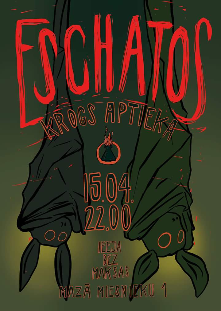 Ne brīvdienas, ne sniegi, ne lieti nav šķērslis, lai šovakar nonāktu pie mums. Desmitos - ESCHATOS!