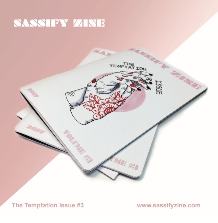 SassifyZine's tweet photo. SASSIFY Zine Volume#3 The Temptation Issue available now! #sass #sassy #SASSIFY #sassifyzine #zine #smallpress #print #sassitude https://t.co/8y1sIl1qZc