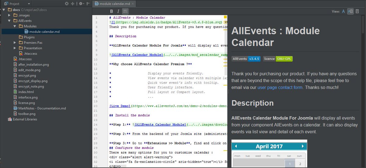 elecoest's tweet image. #AllEvents #Marknotes, la documentation du module directement dans PHPStorm... cà c&apos;est cool.