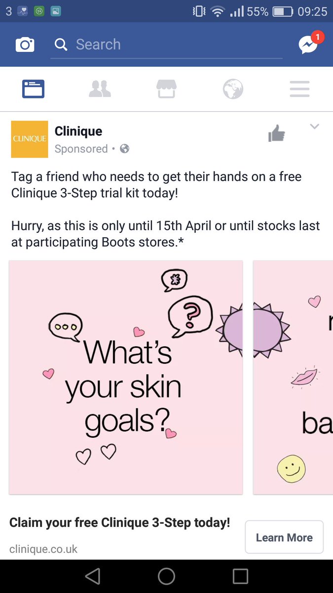 CopywriterAbby's tweet image. 'What IS your skin's goals?' Is that right? #writingfail