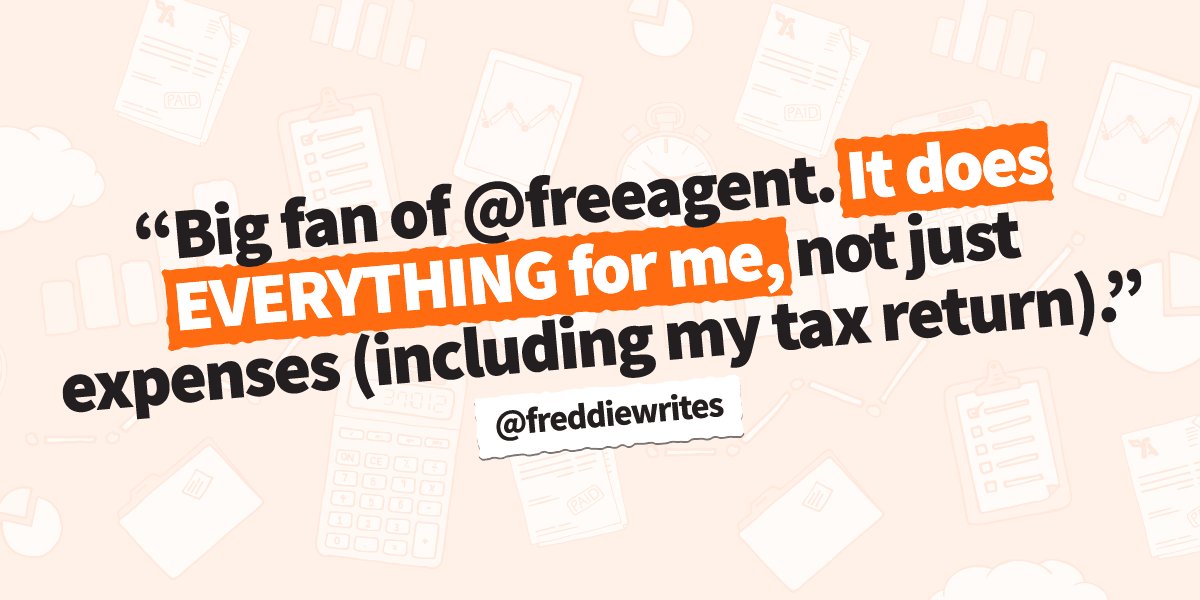 freeagent's tweet photo. Thanks @freddiewrites 😍 Our software helps with expenses, VAT, invoicing, tax & so much more! https://t.co/ZSKGTStp7A #FreshStartWeek https://t.co/k4D9tcESuH