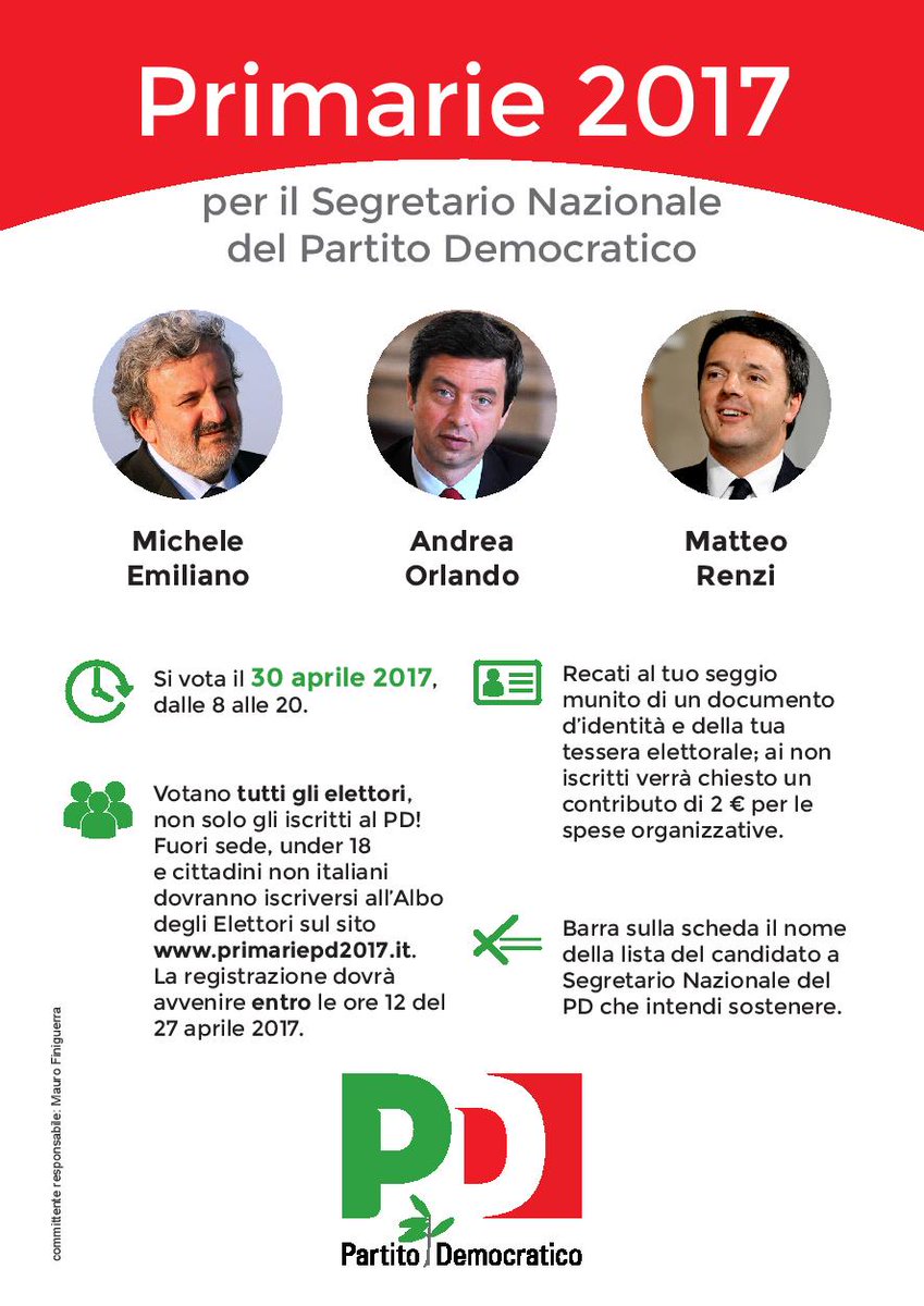 Istruzioni operative per il voto alle #primarie2017!