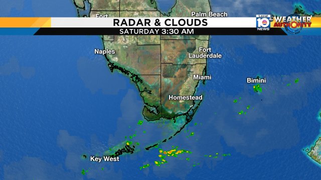 Waking up to a few showers, especially across the #FLkeys. Tune in now for your weekend forecast. #Miami #FLL https://t.co/9LvcgX70s0