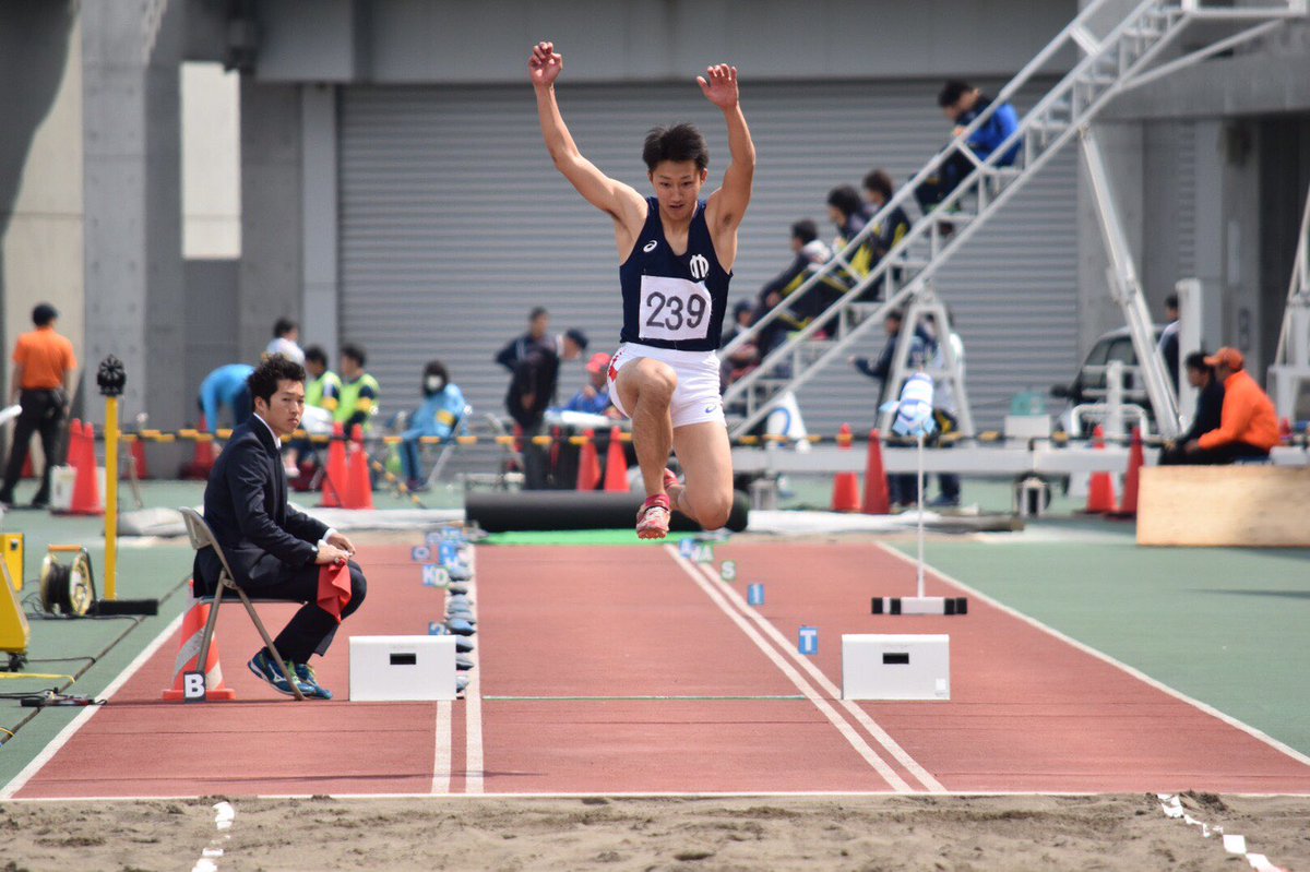 順天堂大学陸上競技部 男子op三段跳 5着 大坂 智哉 14 62 3 3 6着 瀧谷 京輔 14 57 5 8 四大学対校戦