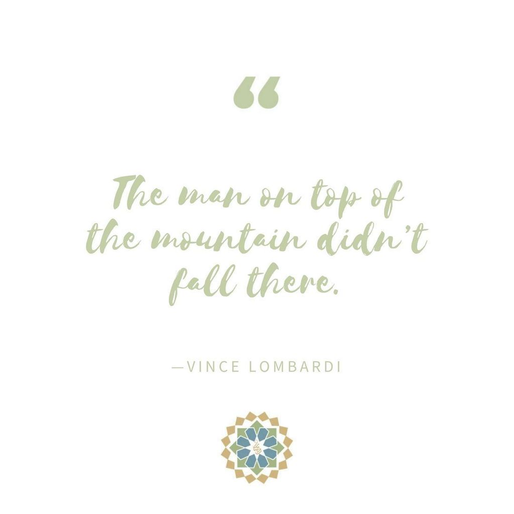 RamadanPlanner's tweet photo. The man on top of the mountain didn’t fall there. —Vince Lombardi
#RamadanBattlePlan #RamadanBattlePlan https://t.co/T9pEyUO2KN