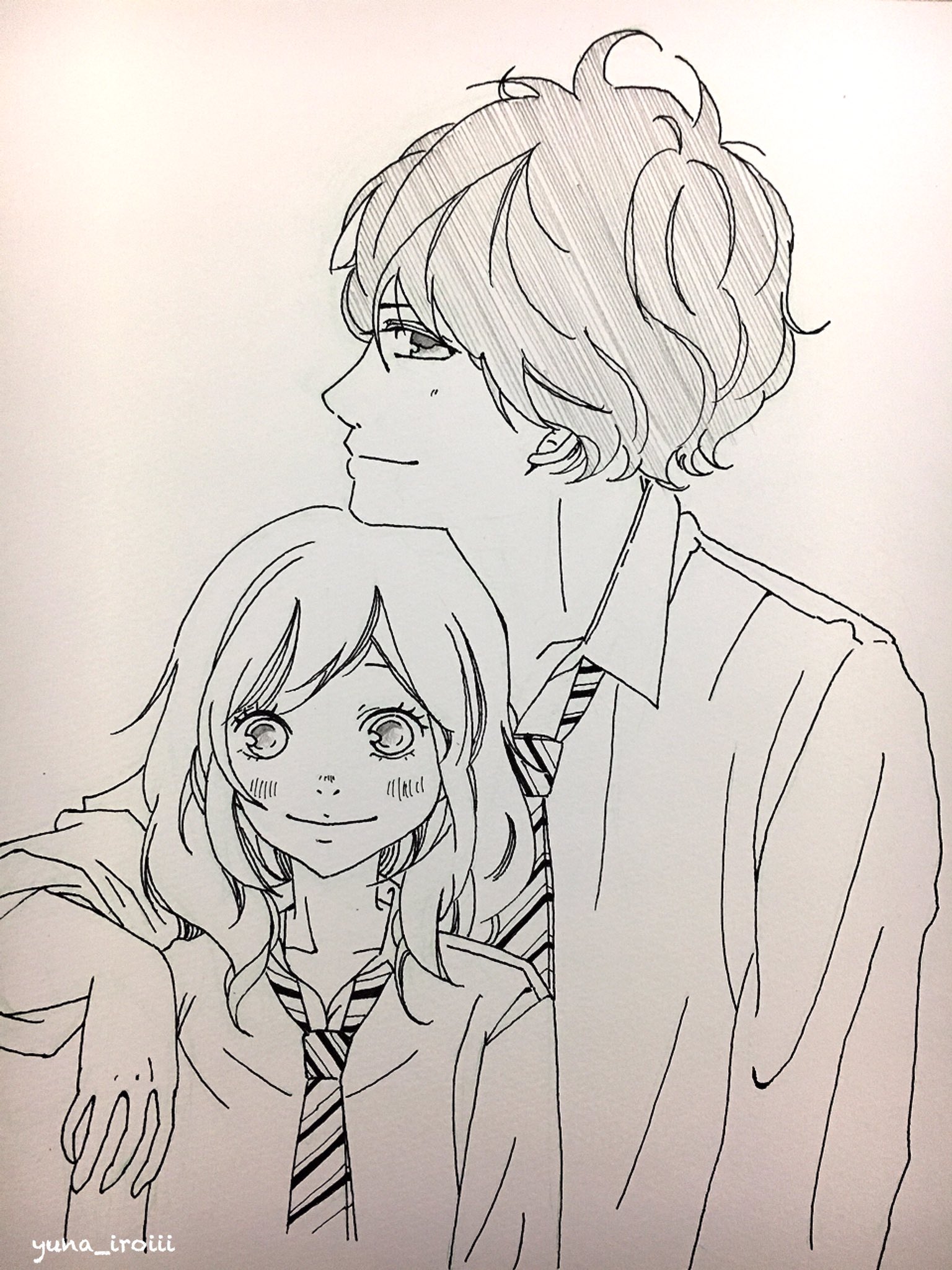 טוויטר Yuna お絵描き模写 בטוויטר Instagramにも載せた アオハライドの双葉と洸 難しすぎてビックリ 模写 アオハライド 双葉 洸 咲坂伊緒 お絵描き イラスト 絵描きさんと繋がりたい 今回は色なし Yunairo T Co 0zfzqiagx6