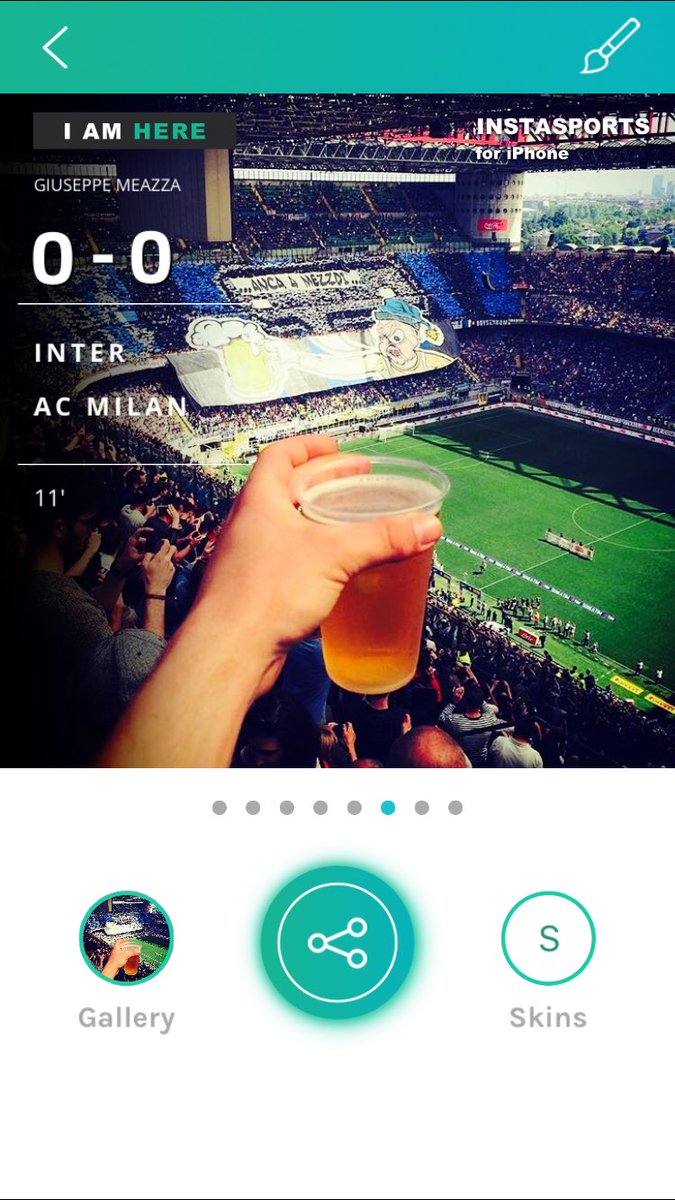 Instasportsapp's tweet photo. Share 📸 with ⚽ Livescores Skins! #milan #sportstech #marketing #instasportsapp #flyemirates #Pirelli #sponsorships #digital #APP #sportsbiz https://t.co/EAioTp0fRy