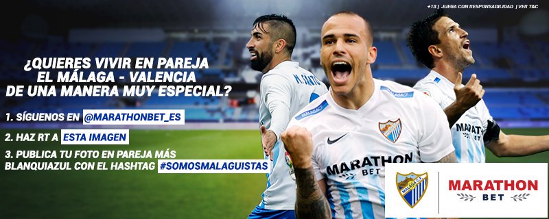 DiarioSUR's tweet photo. #VamosMálaga⚽️ Gana tu experiencia VIP en el #MálagaCF-#ValenciaCF con @Marathonbet_es. Participa: #SomosMalaguistas https://t.co/uPPLm7SiCy https://t.co/Hc39H9oO2g