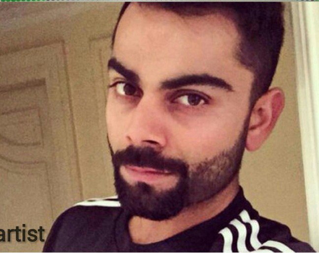 born__artist's tweet photo. Pic 1: Bindis used in form of pixels for the portrait of @imVkohli Hope you like it Sir..... With loads of love and support
Pic 2: Reference https://t.co/GsEU3qFNcq