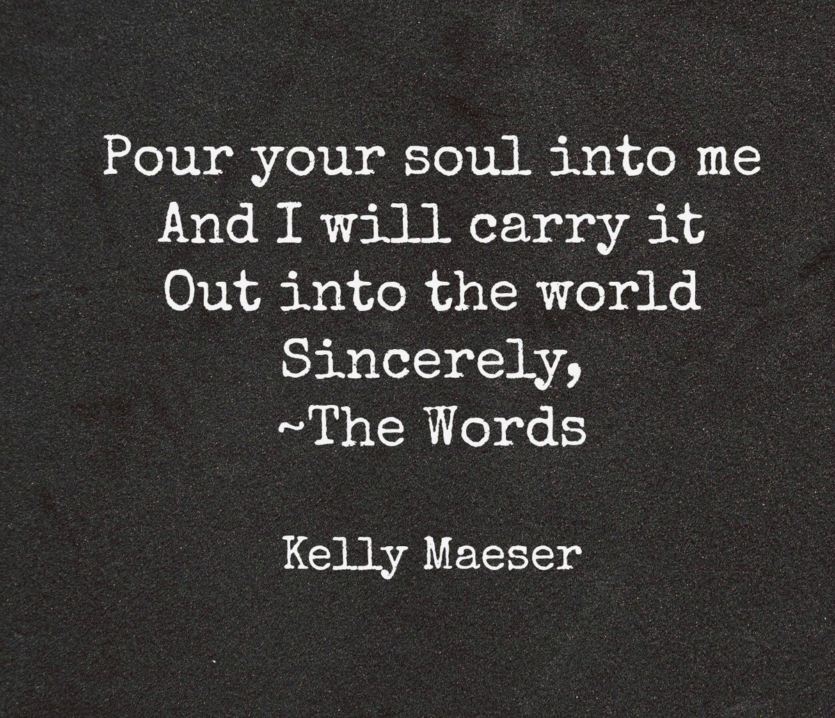 KellyMaeser's tweet photo. A love letter from the words to the writer. https://t.co/TBCdlIL80n