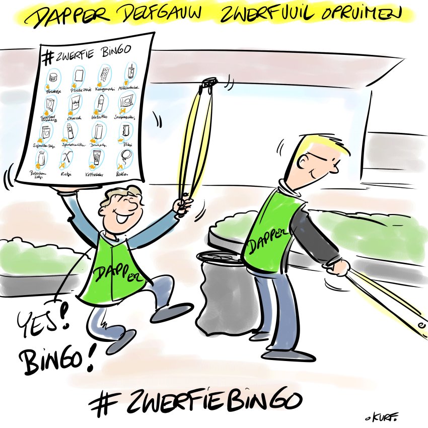 #zwerfvuil opruimen met <a href="/DapperDelfgauw/">Dapper Delfgauw</a> dit keer met de #zwerfiebingo erg leuk! #zwerfie