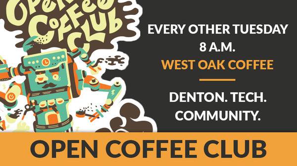 TechMillDenton's tweet photo. It’s that time again! #littleDOCC THIS TUESDAY at @westoak_coffee, 8am. https://t.co/8x9M5zWhjf https://t.co/aCy3nos9z3