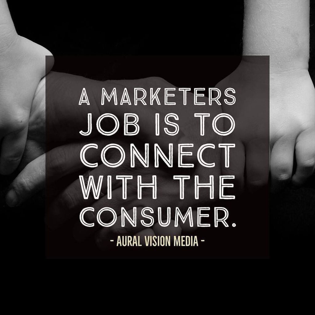 AuralVision_'s tweet photo. A marketers job is to connect with the consumer. #marketing #success #socialmedia #motivate #queencreek #phoenix #… https://t.co/t7p2rKKpym https://t.co/qDK01UFHEP