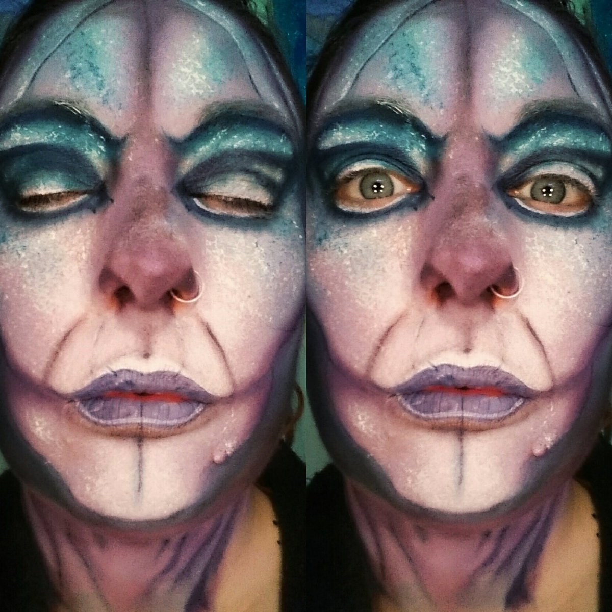 VixPeculiar's tweet photo. @masseffect inspired #sfxmakeup #thane &amp; #Jaal been a while since I did any make-up, glad to be playing with my @KryolanOfficial again! https://t.co/8Dtpvoyx09