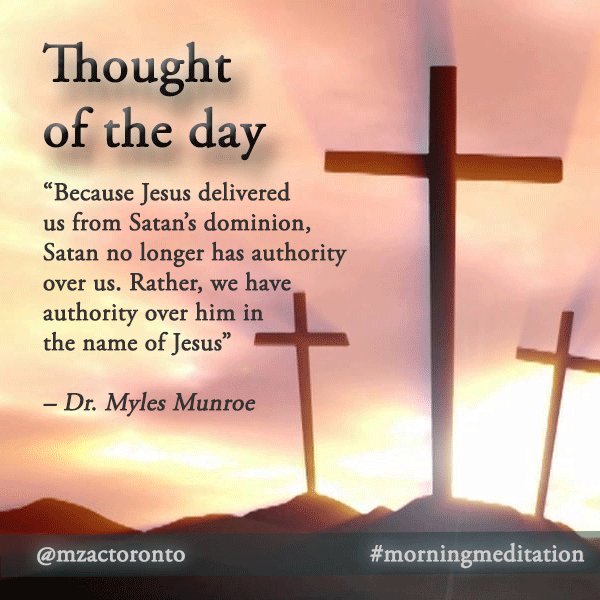 @mzactoronto The world pauses to think about the price Jesus paid for us, but the body of Christ lives this daily! #morningmeditation