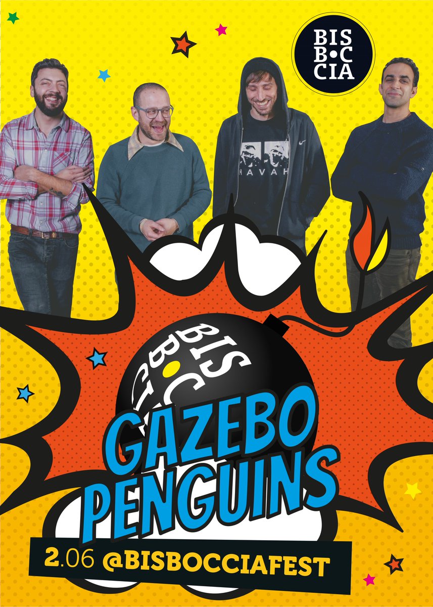 BISBOCCIA FEST (@bisbocciafest) on Twitter photo Quest'anno pioggia o sole? Sicuramente ci saranno i <a href="/gazebopenguins/">gazebo penguins</a> con il loro ultimo album "Nebbia" FREE ENTRY #BISBOCCIAFEST2017 Quest'anno pioggia o sole? Sicuramente ci saranno i <a href="/gazebopenguins/">gazebo penguins</a> con il loro ultimo album "Nebbia" FREE ENTRY #BISBOCCIAFEST2017